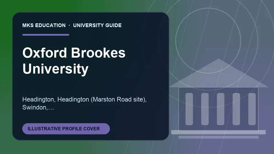 Illustrative MKS Education profile cover for Oxford Brookes University in United Kingdom