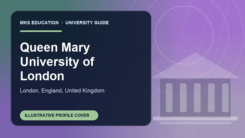 Illustrative MKS Education profile cover for Queen Mary University of London in United Kingdom