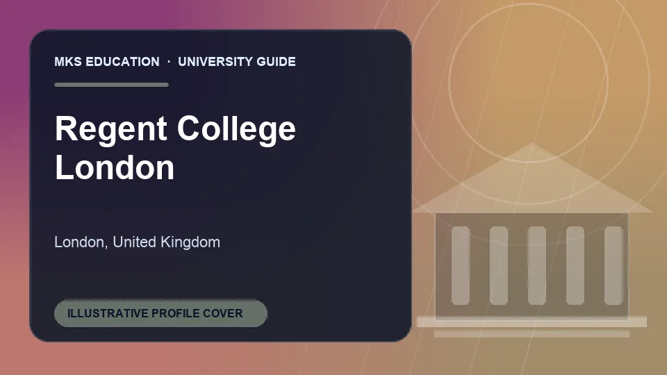 Illustrative MKS Education profile cover for Regent College London in United Kingdom