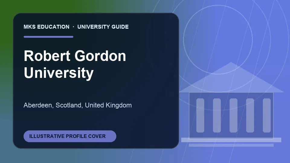 Illustrative MKS Education profile cover for Robert Gordon University in United Kingdom