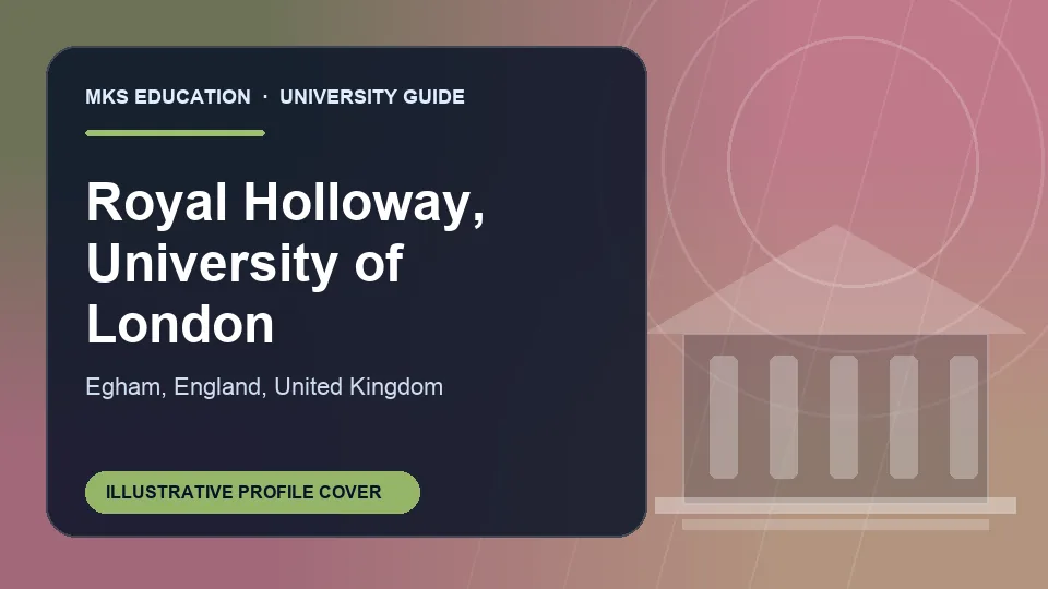 Illustrative MKS Education profile cover for Royal Holloway, University of London in United Kingdom