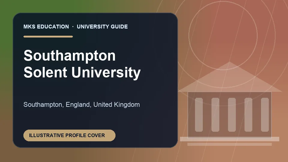 Illustrative MKS Education profile cover for Solent University in the United Kingdom