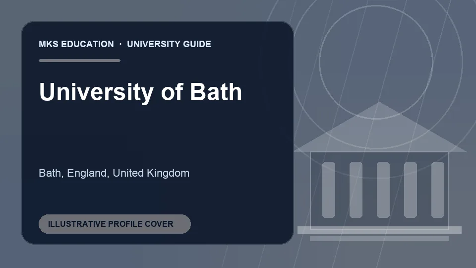 Illustrative MKS Education profile cover for University of Bath in United Kingdom