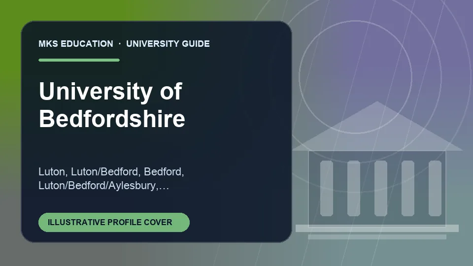 Illustrative MKS Education profile cover for University of Bedfordshire in United Kingdom