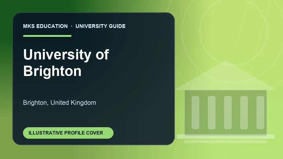 Illustrative MKS Education profile cover for University of Brighton in United Kingdom