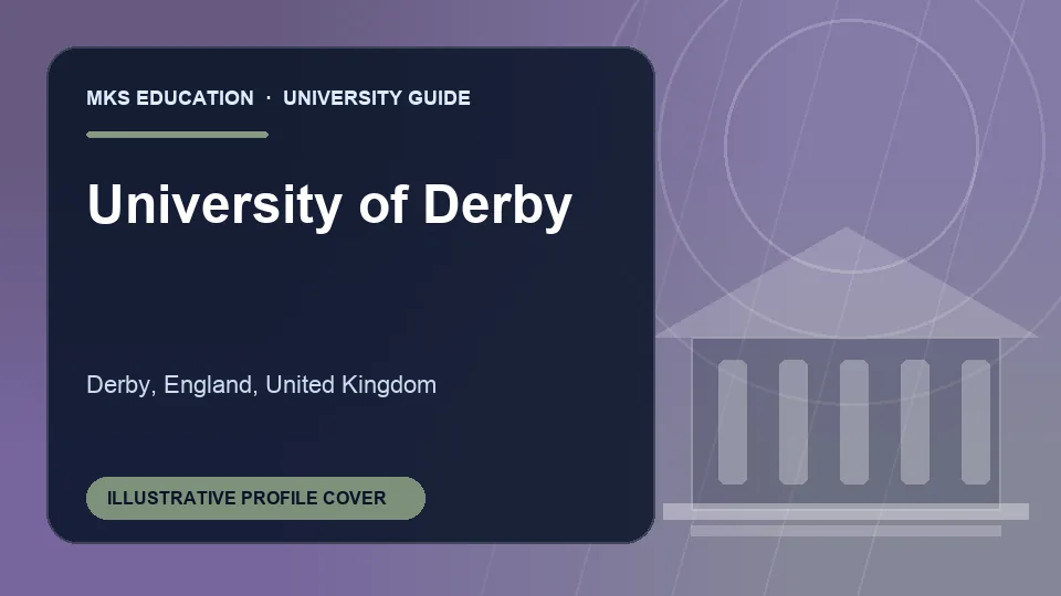 Illustrative MKS Education profile cover for University of Derby in United Kingdom