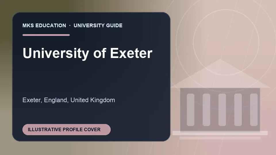 Illustrative MKS Education profile cover for University of Exeter in United Kingdom