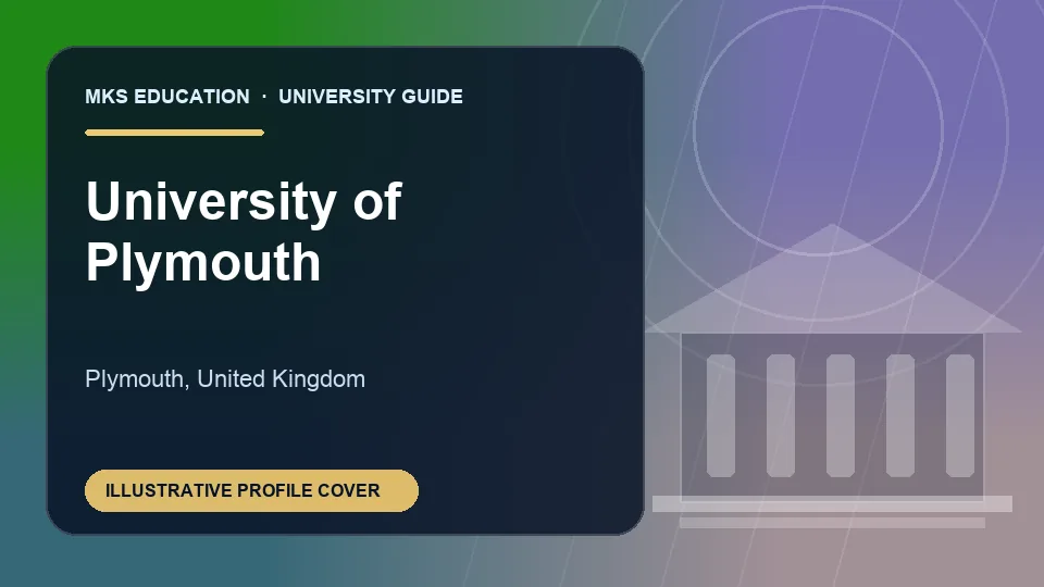 Illustrative MKS Education profile cover for University of Plymouth in United Kingdom