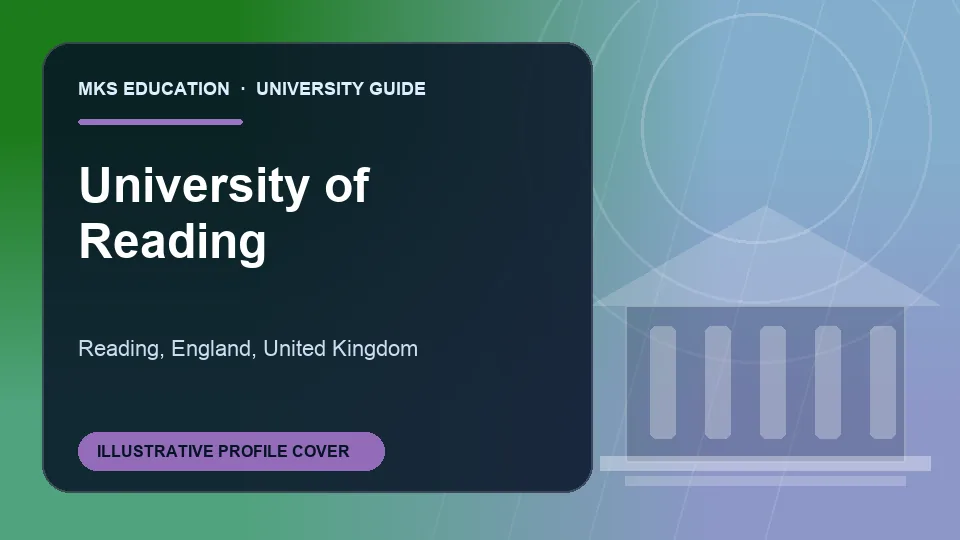 Illustrative MKS Education profile cover for University of Reading in United Kingdom