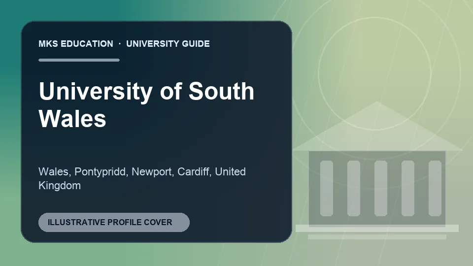 Illustrative MKS Education profile cover for University of South Wales in United Kingdom