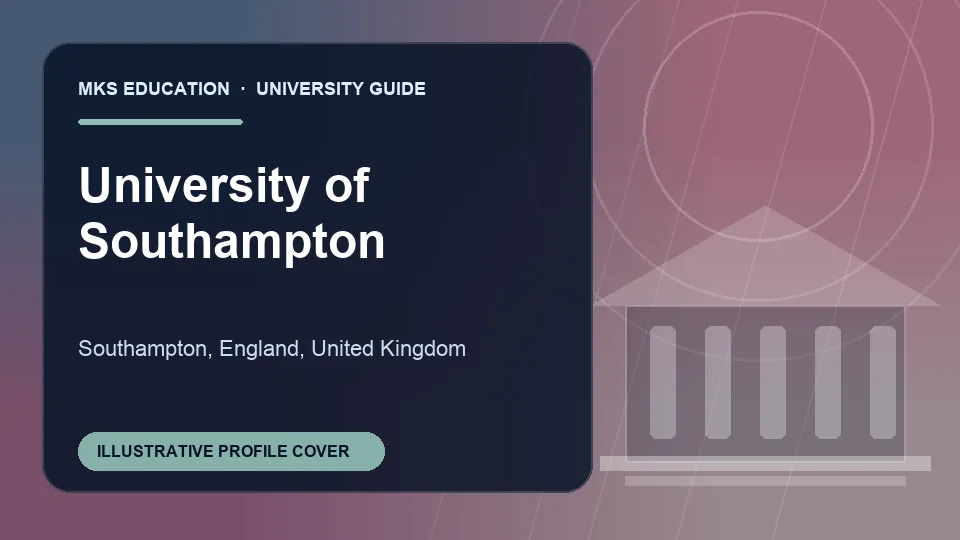Illustrative MKS Education profile cover for University of Southampton in United Kingdom