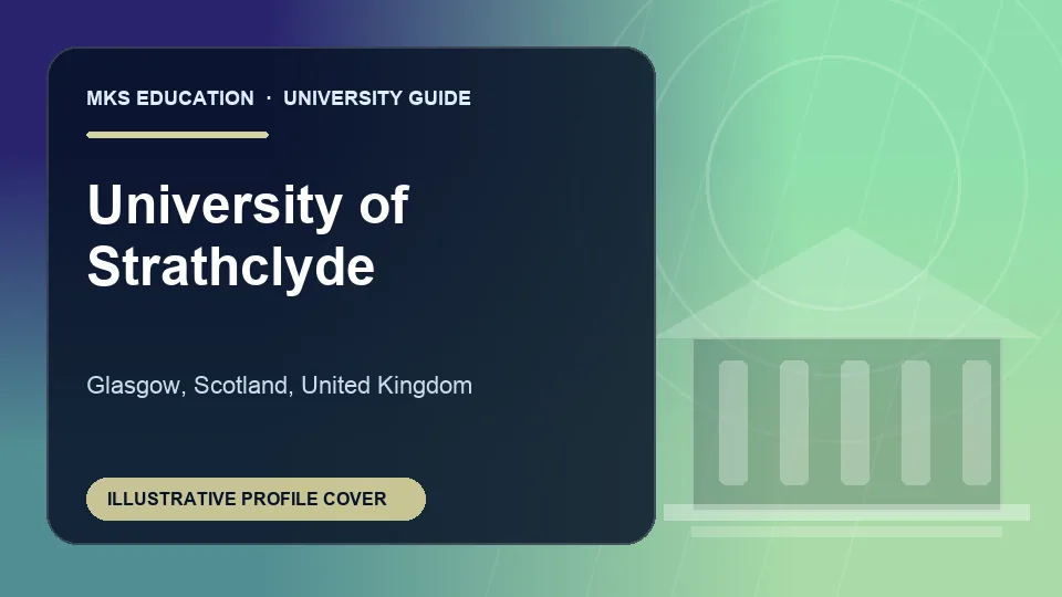 Illustrative MKS Education profile cover for University of Strathclyde in United Kingdom