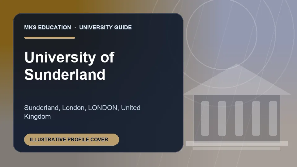 Illustrative MKS Education profile cover for University of Sunderland in United Kingdom