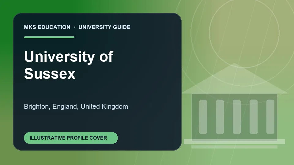Illustrative MKS Education profile cover for University of Sussex in United Kingdom