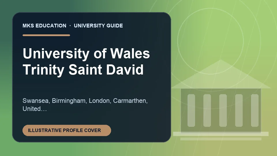 Illustrative MKS Education profile cover for University of Wales Trinity Saint David in United Kingdom