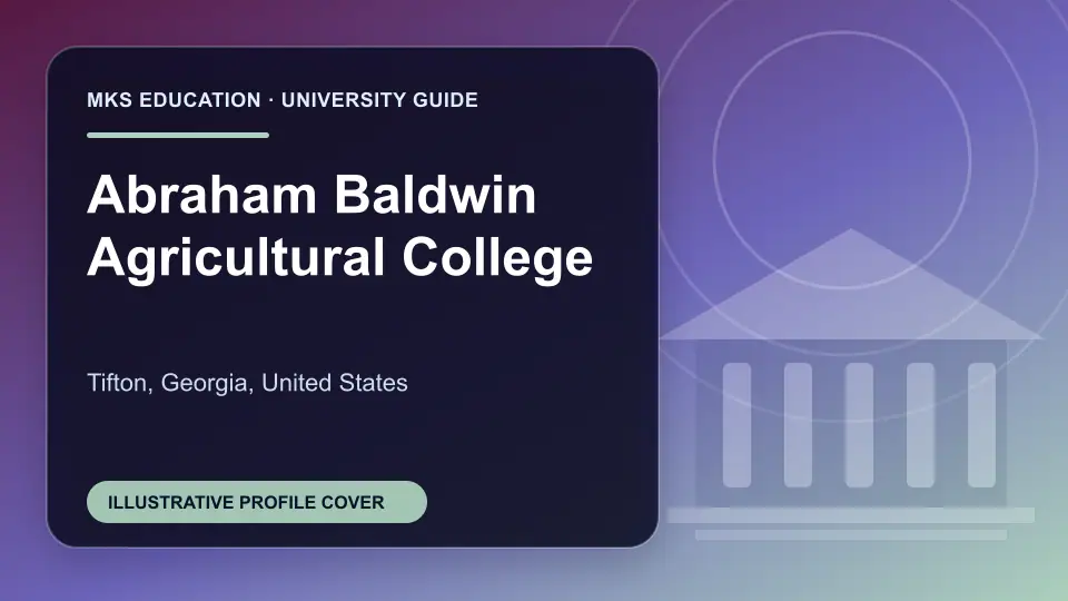Illustrative MKS Education profile cover for Abraham Baldwin Agricultural College in the USA