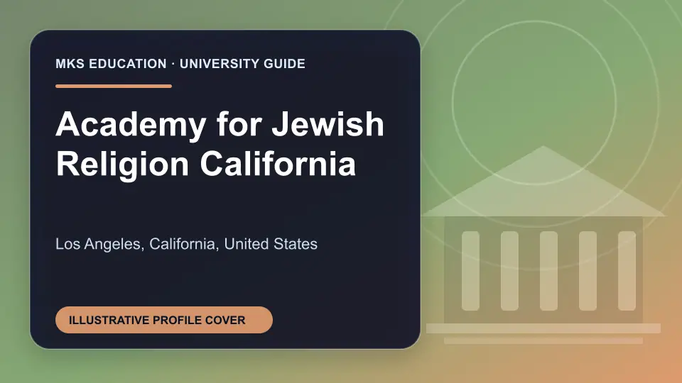 Illustrative MKS Education profile cover for Academy for Jewish Religion California in the USA