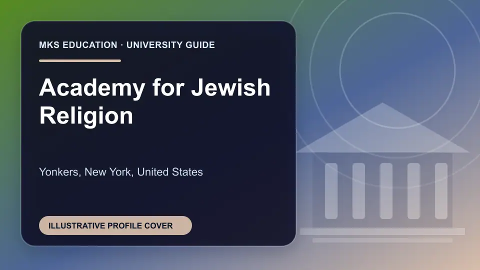 Illustrative MKS Education profile cover for Academy for Jewish Religion in the USA