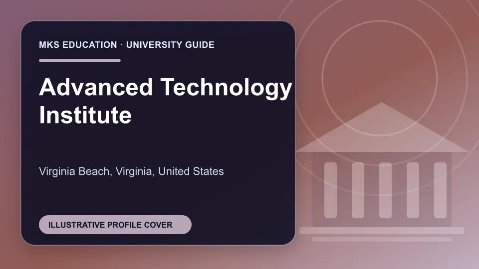 Illustrative MKS Education profile cover for Advanced Technology Institute in the USA