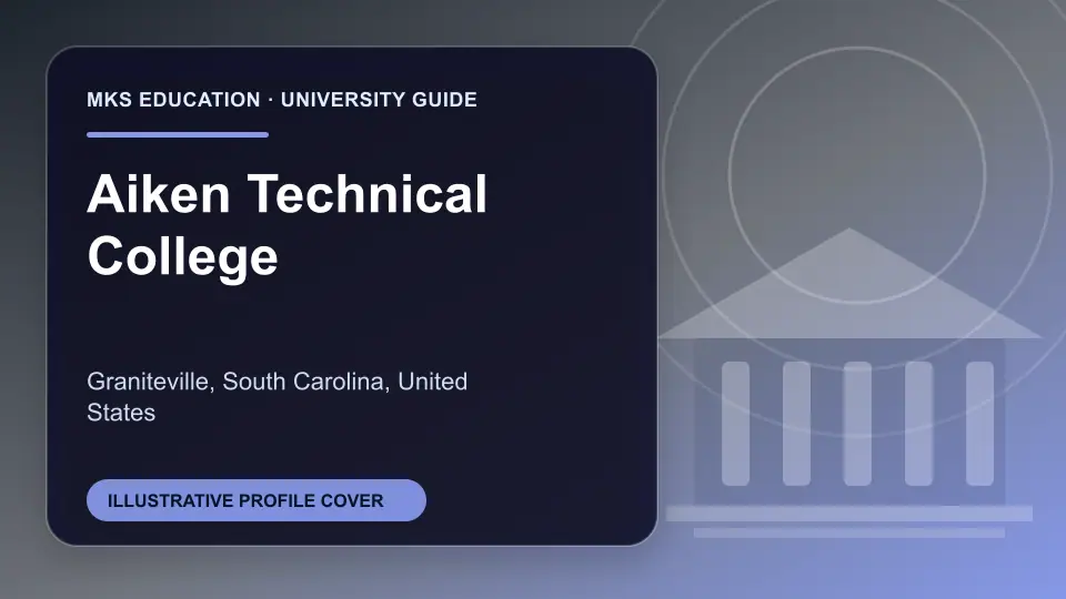 Illustrative MKS Education profile cover for Aiken Technical College in the USA