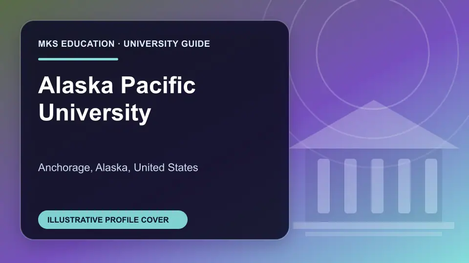 Illustrative MKS Education profile cover for Alaska Pacific University in the USA