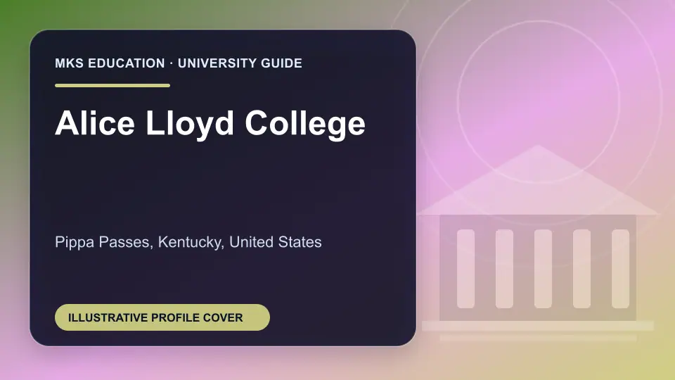 Illustrative MKS Education profile cover for Alice Lloyd College in the USA