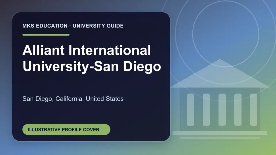 Illustrative MKS Education profile cover for Alliant International University-San Diego in the USA