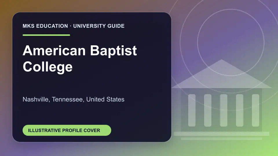 Illustrative MKS Education profile cover for American Baptist College in the USA