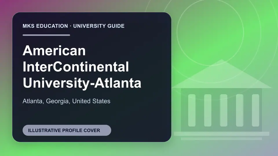 Illustrative MKS Education profile cover for American InterContinental University-Atlanta in the USA