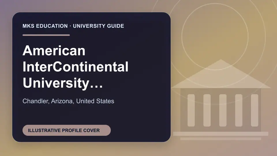 Illustrative MKS Education profile cover for American InterContinental University System in the USA