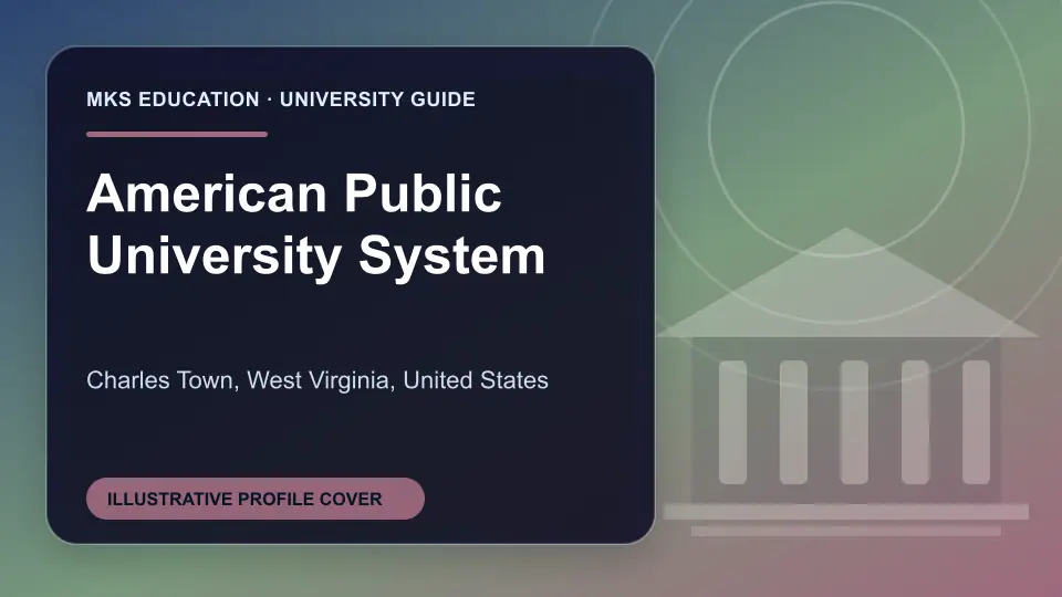 Illustrative MKS Education profile cover for American Public University System in the USA