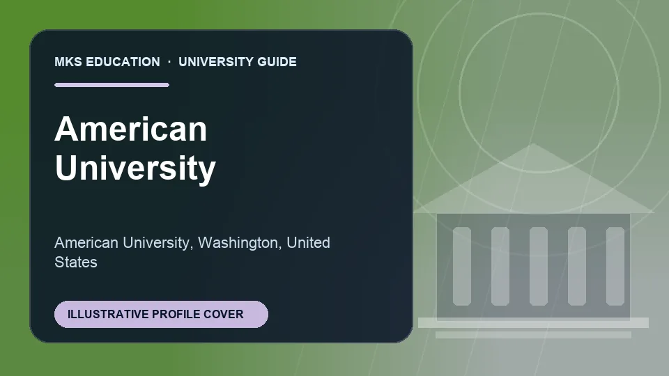 Illustrative MKS Education profile cover for American University in United States