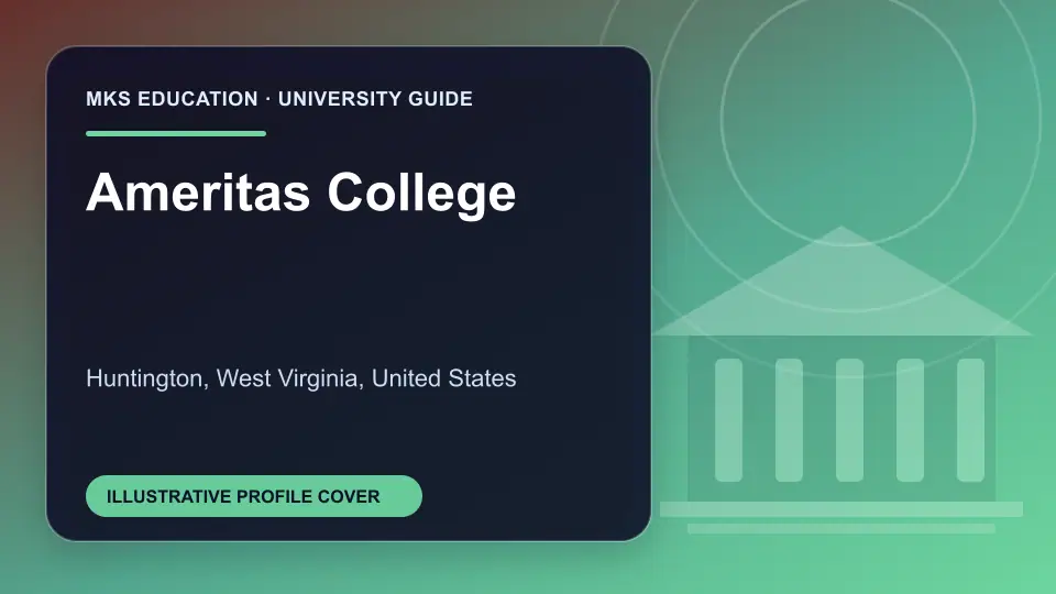 Illustrative MKS Education profile cover for Ameritas College in the USA