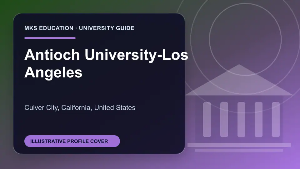 Illustrative MKS Education profile cover for Antioch University-Los Angeles in the USA
