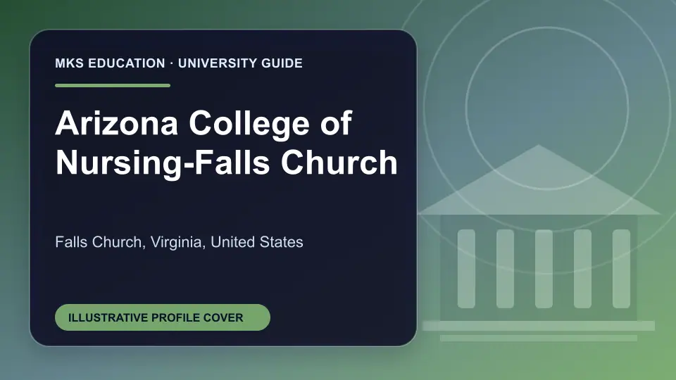 Illustrative MKS Education profile cover for Arizona College of Nursing-Falls Church in the USA