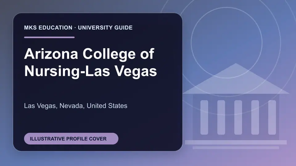 Illustrative MKS Education profile cover for Arizona College of Nursing-Las Vegas in the USA