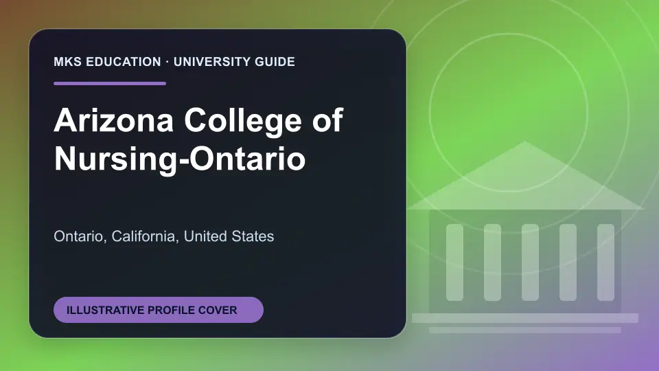 Illustrative MKS Education profile cover for Arizona College of Nursing-Ontario in the USA