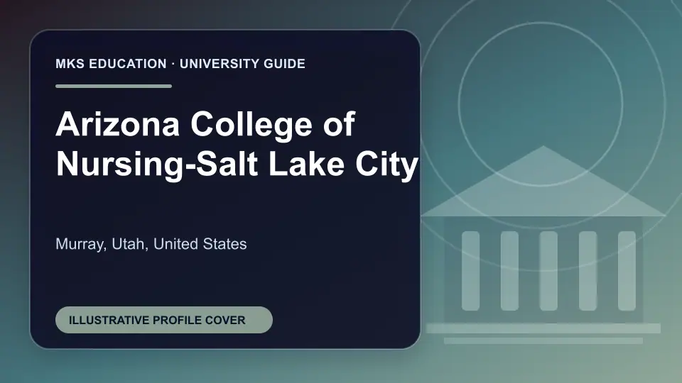 Illustrative MKS Education profile cover for Arizona College of Nursing-Salt Lake City in the USA