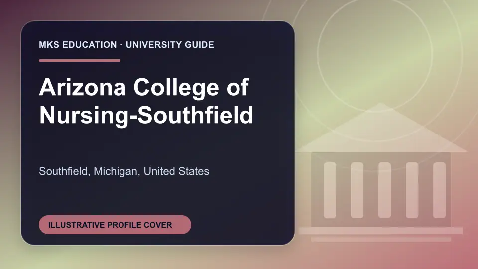 Illustrative MKS Education profile cover for Arizona College of Nursing-Southfield in the USA