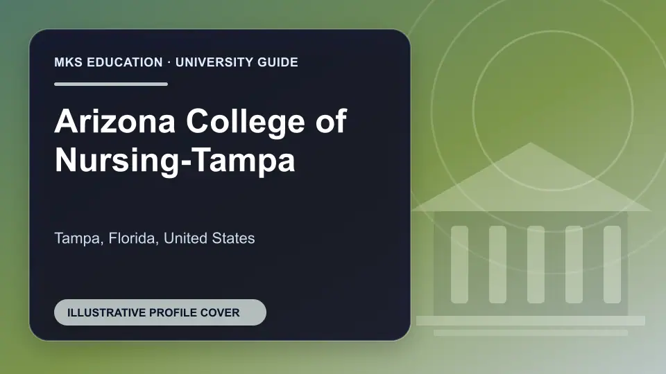 Illustrative MKS Education profile cover for Arizona College of Nursing-Tampa in the USA