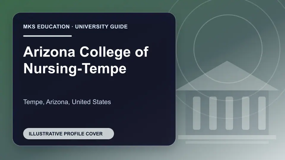 Illustrative MKS Education profile cover for Arizona College of Nursing-Tempe in the USA
