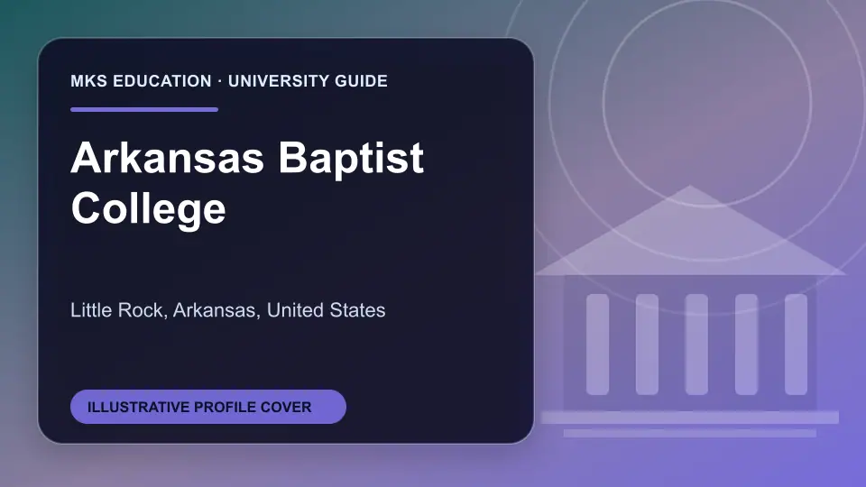 Illustrative MKS Education profile cover for Arkansas Baptist College in the USA