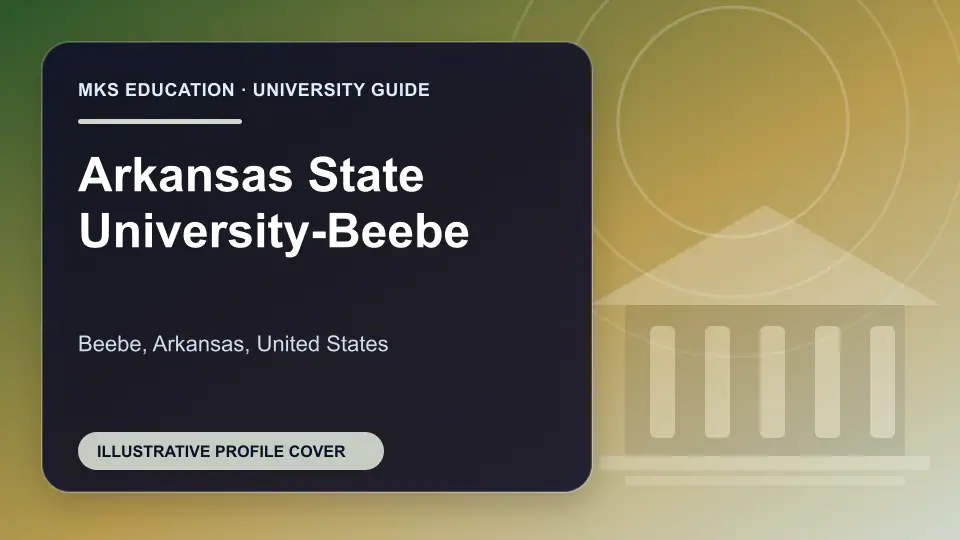 Illustrative MKS Education profile cover for Arkansas State University-Beebe in the USA