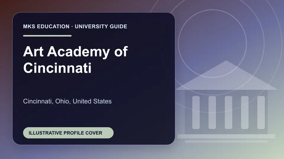 Illustrative MKS Education profile cover for Art Academy of Cincinnati in the USA