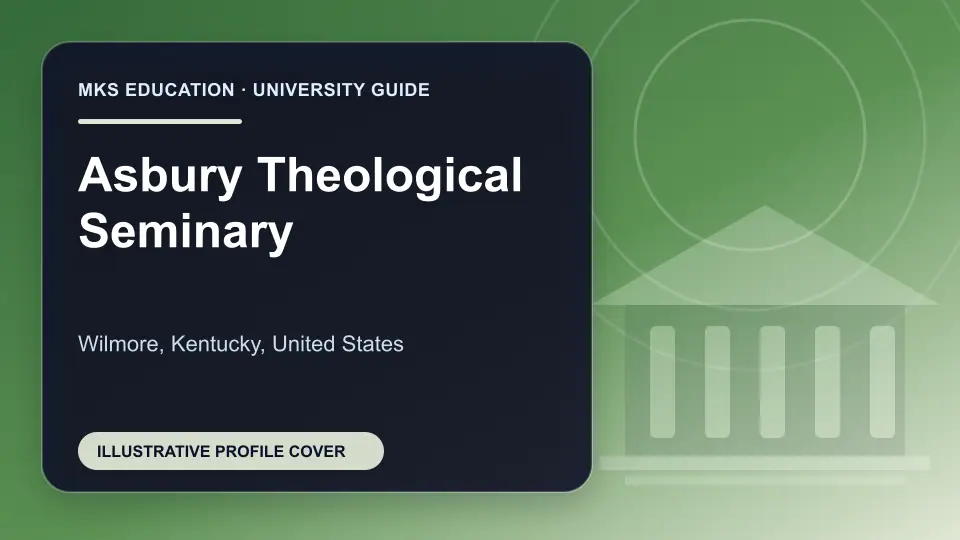 Illustrative MKS Education profile cover for Asbury Theological Seminary in the USA