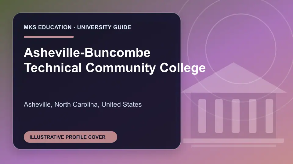 Illustrative MKS Education profile cover for Asheville-Buncombe Technical Community College in the USA