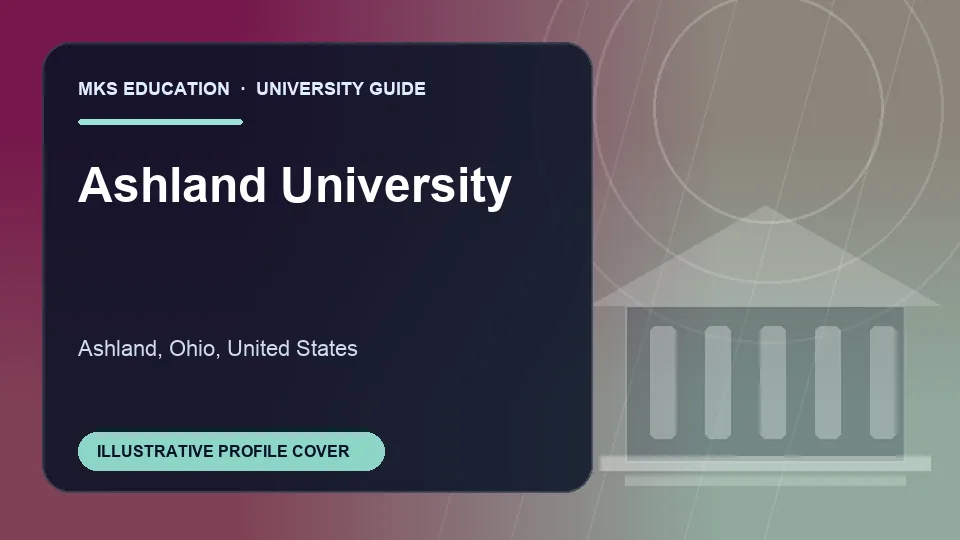 Illustrative MKS Education profile cover for Ashland University in United States