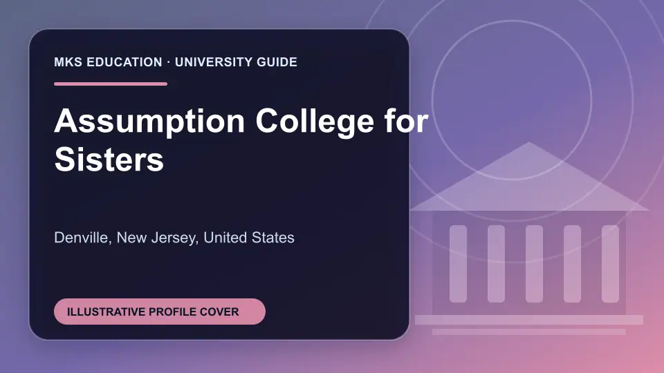 Illustrative MKS Education profile cover for Assumption College for Sisters in the USA
