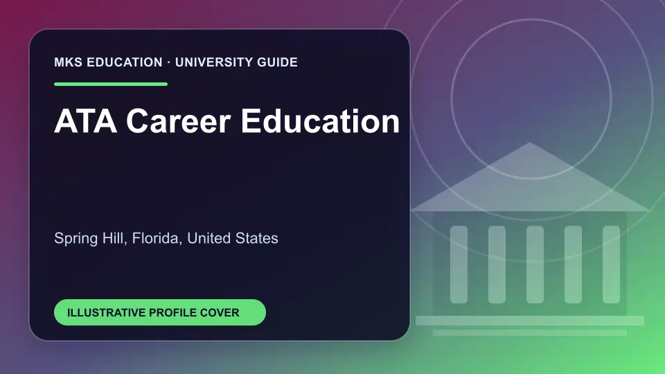 Illustrative MKS Education profile cover for ATA Career Education in the USA