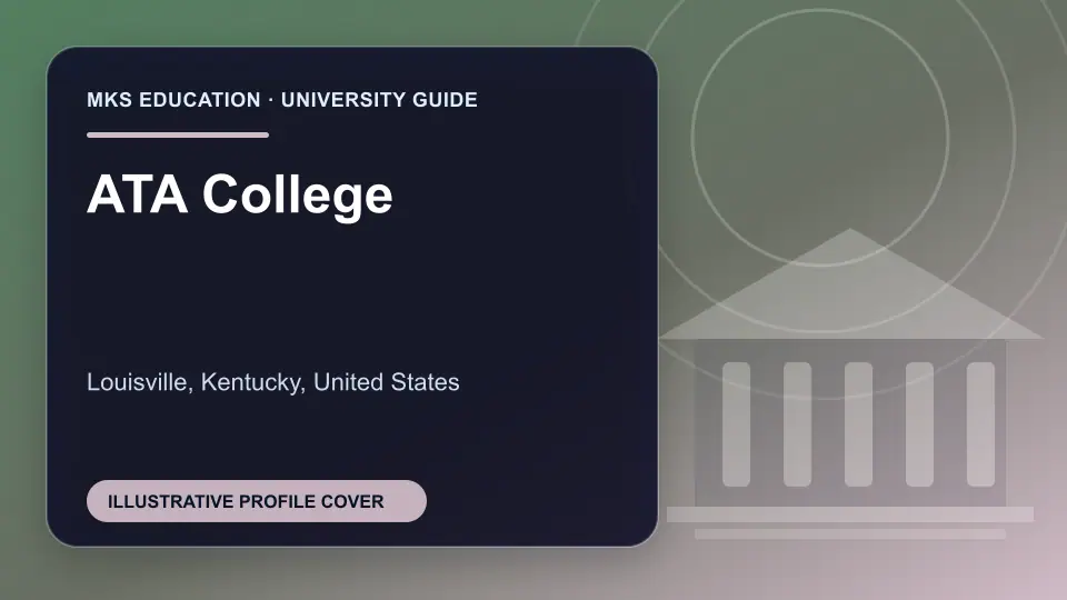 Illustrative MKS Education profile cover for ATA College in the USA